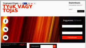 What Tyukvagytojas.hu website looked like in 2016 (8 years ago)