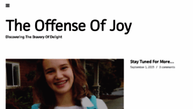 What Theoffenseofjoy.com website looked like in 2016 (8 years ago)