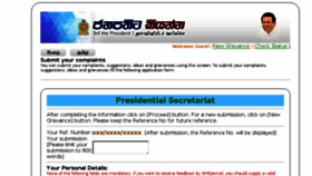 What Tell.president.gov.lk website looked like in 2016 (8 years ago)