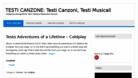 What Testicanzone.com website looked like in 2016 (8 years ago)