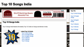 What Top10bollywood.com website looked like in 2016 (8 years ago)