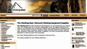 What Theclimbinggear.com website looked like in 2016 (8 years ago)