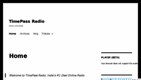 What Timepass-radio.com website looked like in 2016 (8 years ago)