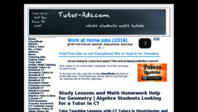 What Tutor-ads.com website looked like in 2016 (8 years ago)