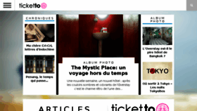 What Ticket-to.fr website looked like in 2016 (8 years ago)