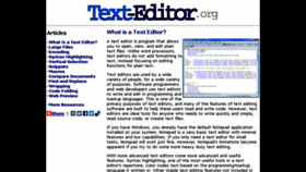 What Text-editor.org website looked like in 2016 (8 years ago)