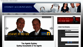 What Taxagentssydney.com website looked like in 2016 (8 years ago)