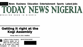 What Todaynews.com.ng website looked like in 2016 (8 years ago)