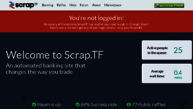 What Tf2scrap.com website looked like in 2016 (8 years ago)