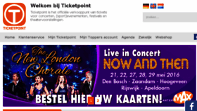What Ticketpoint.nl website looked like in 2016 (8 years ago)