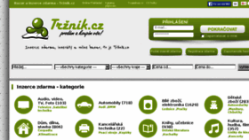What Trznik.cz website looked like in 2016 (8 years ago)