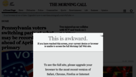 What Themorningcall.com website looked like in 2016 (8 years ago)