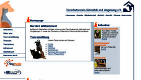 What Tierheim-guetersloh.de website looked like in 2016 (8 years ago)