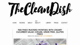 What Thecleandish.com website looked like in 2016 (8 years ago)