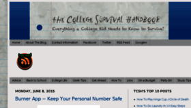 What Thecollegesurvivalhandbook.com website looked like in 2016 (8 years ago)