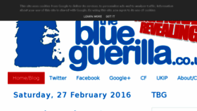 What Theblueguerilla.co.uk website looked like in 2016 (8 years ago)