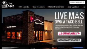 What Tacobellfranchise.com website looked like in 2016 (8 years ago)