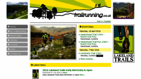 What Trailrunning.co.uk website looked like in 2016 (8 years ago)