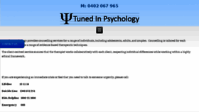 What Tunedinpsychology.com.au website looked like in 2016 (8 years ago)