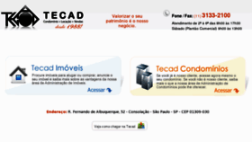 What Tecad.com.br website looked like in 2016 (8 years ago)