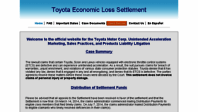 What Toyotaelsettlement.com website looked like in 2016 (8 years ago)