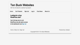 What Tenbuckwebsites.com website looked like in 2016 (8 years ago)