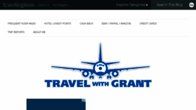 What Travelwithgrant.com website looked like in 2016 (8 years ago)