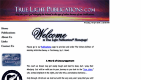 What Truelightpublications.com website looked like in 2016 (8 years ago)