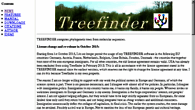 What Treefinder.de website looked like in 2016 (8 years ago)
