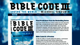 What Thebiblecode.com website looked like in 2016 (8 years ago)