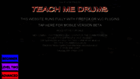 What Teachmedrums.com website looked like in 2016 (8 years ago)