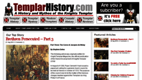 What Templarhistory.com website looked like in 2016 (8 years ago)