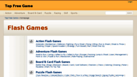 What Topfreegame.com website looked like in 2016 (8 years ago)