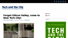 What Tech-and-the-city.com website looked like in 2016 (8 years ago)
