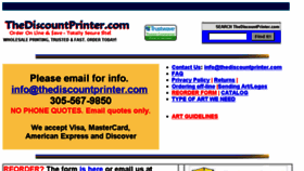 What Thediscountprinter.com website looked like in 2016 (8 years ago)