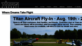 What Titanaircraft.com website looked like in 2016 (8 years ago)