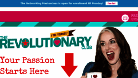 What Therevolutionaryclub.com website looked like in 2016 (8 years ago)