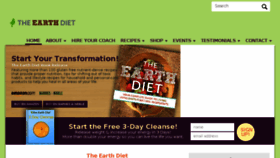 What Theearthdiet.com website looked like in 2016 (8 years ago)
