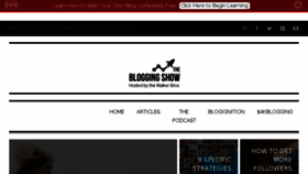 What Thebloggingshow.com website looked like in 2016 (8 years ago)
