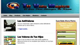 What Tuvidamagica.com website looked like in 2016 (8 years ago)