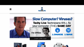 What Techylive.com website looked like in 2016 (7 years ago)
