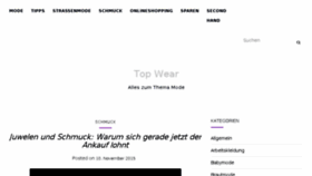 What Topwear.ch website looked like in 2016 (8 years ago)