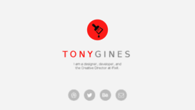 What Tonygines.com website looked like in 2016 (7 years ago)