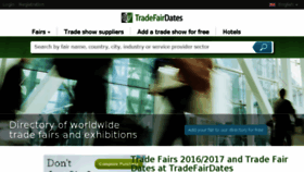 What Tradefairdates.com website looked like in 2016 (7 years ago)