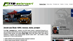 What Tym-motorsport.cz website looked like in 2016 (7 years ago)