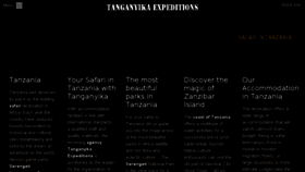 What Tanganyika.com website looked like in 2016 (7 years ago)