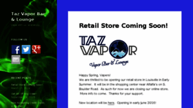 What Tazvapor.com website looked like in 2016 (7 years ago)