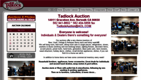 What Tadlockauction.com website looked like in 2016 (8 years ago)