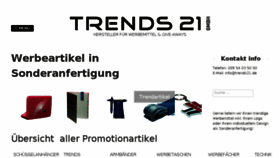 What Trends21.de website looked like in 2016 (7 years ago)