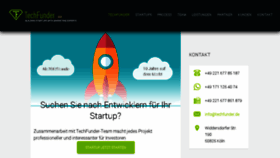 What Techfunder.de website looked like in 2016 (7 years ago)